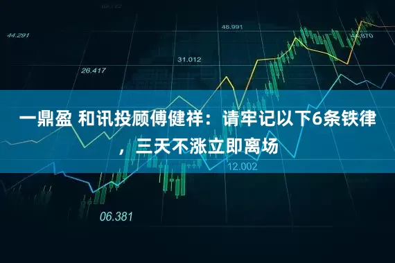 一鼎盈 和讯投顾傅健祥：请牢记以下6条铁律，三天不涨立即离场